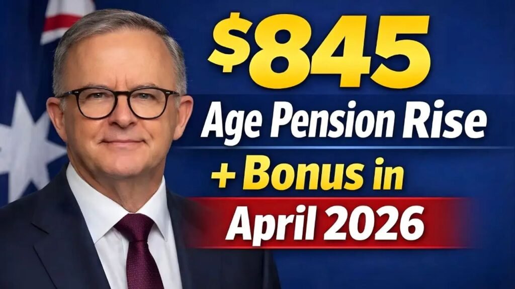 $845 Age Pension Rise in April 2026: Full Details for Australian Pensioners