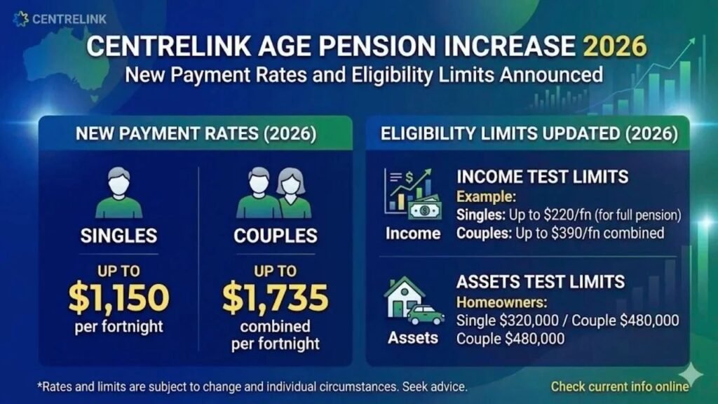 Centrelink Payment Increase 2026 – Full List of New Rates Revealed